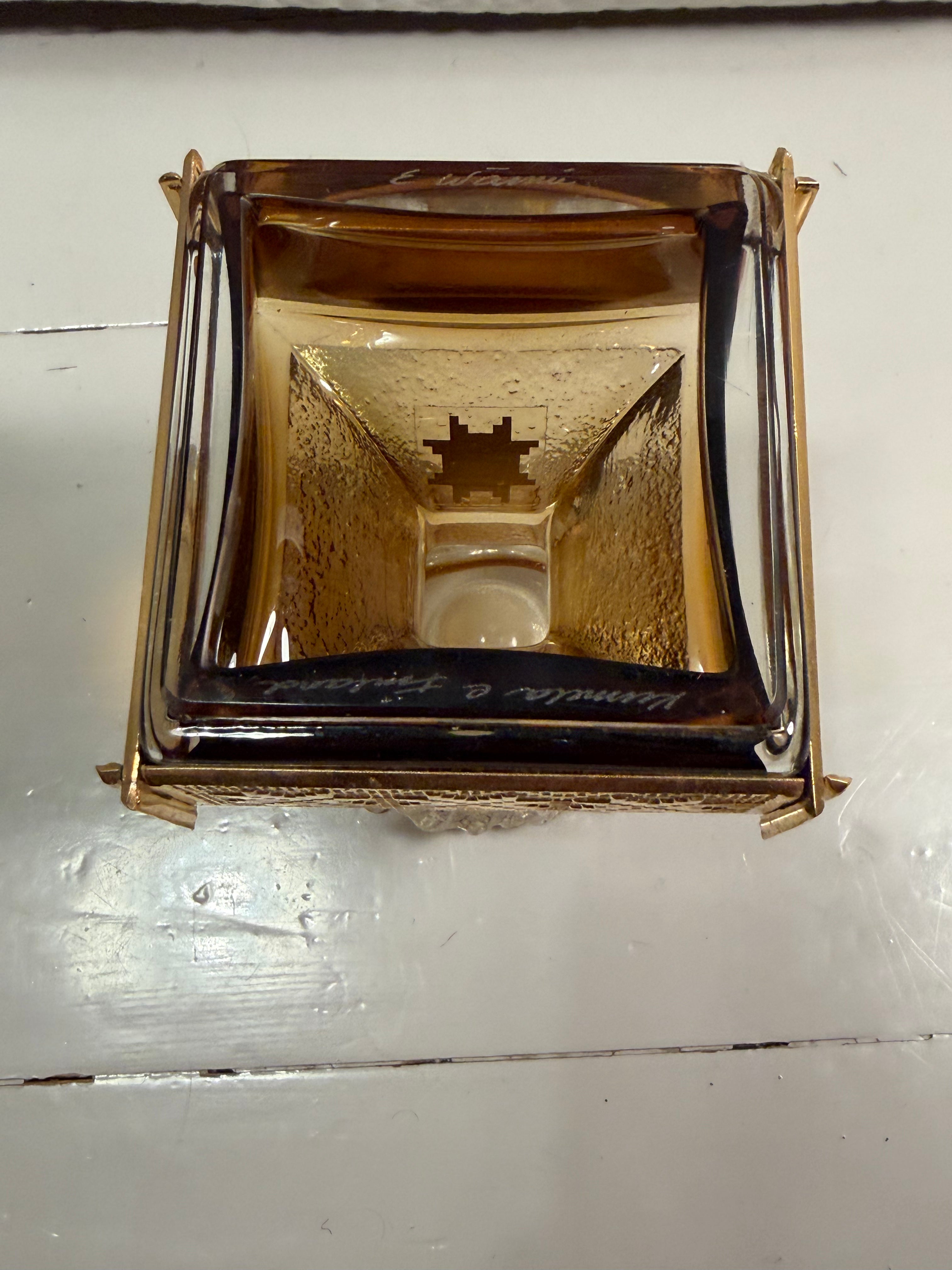 Eino Wänni 24k kullattu kynttilänjalka - Vintage 1960-luvun suomalaista muotoilua