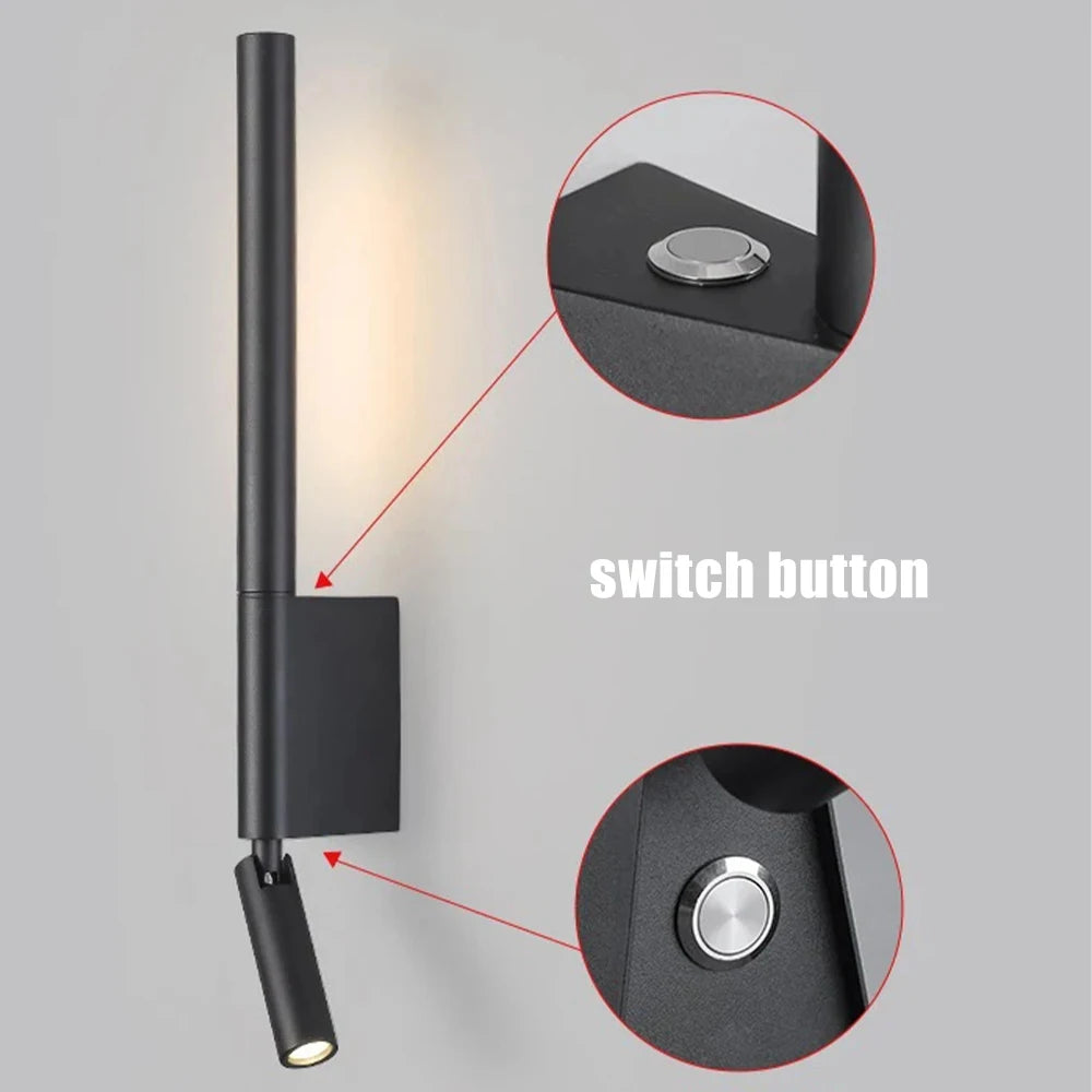 NordLight 350° pyörivä seinävalaisin – minimalistinen pohjoismainen muotoilu