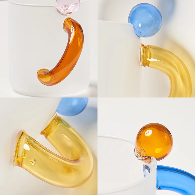 RadiantGlow lasinen kahvikuppisetti