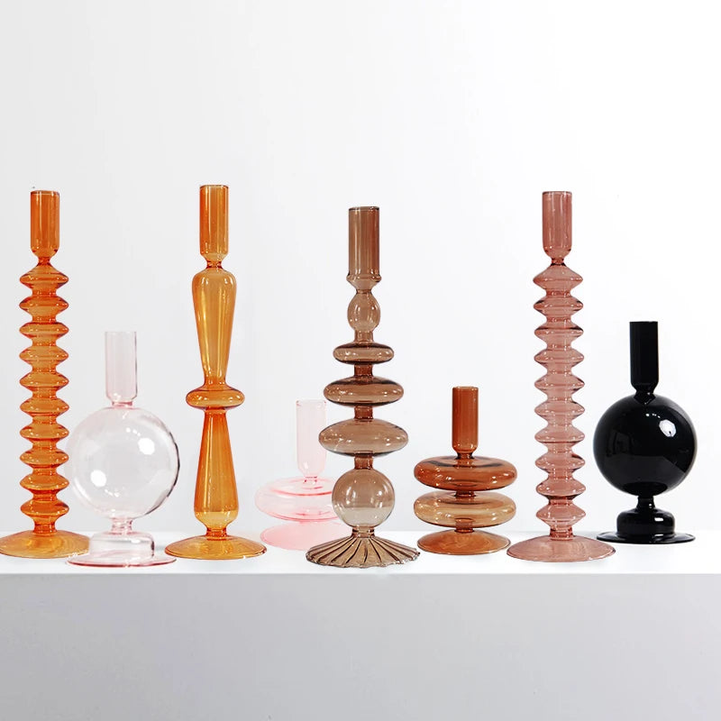 Lasiset kynttilänjalat