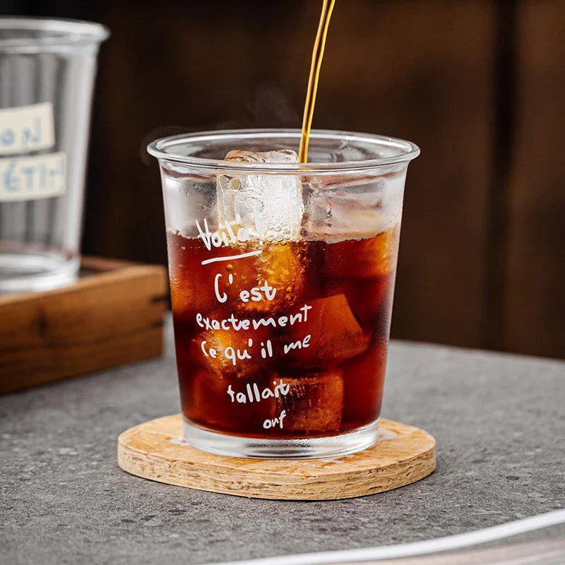 Korealainen Ins Glass Cup Wide