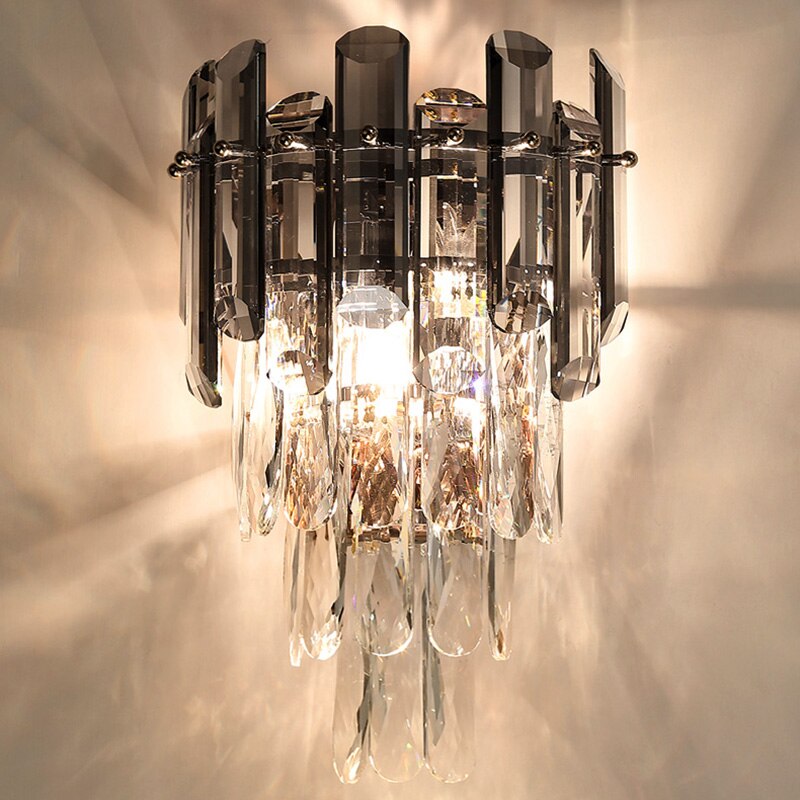 SkandiShop moderni minimalistinen valo ylellinen kristallilasitankoinen seinävalaisin