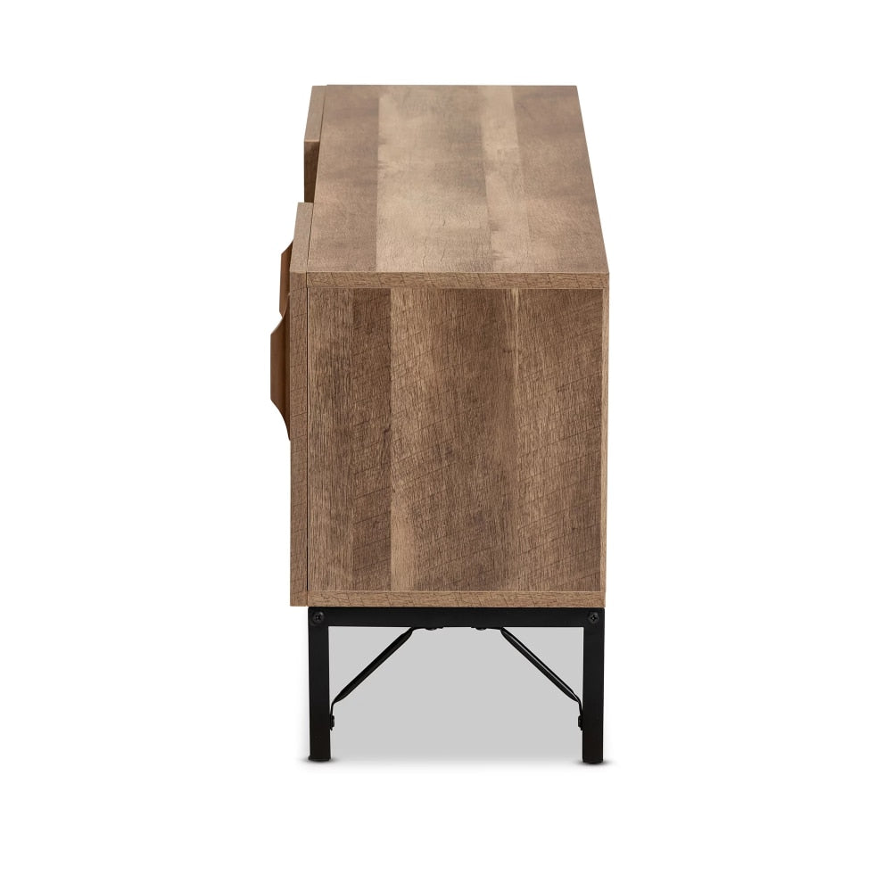 SkandiShop Rattan TV stand