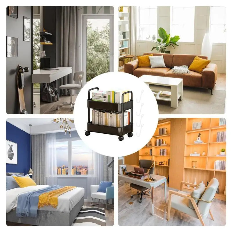 SkandiShop Trumph 2-tasoinen pyörillä varustettu yleiskärry