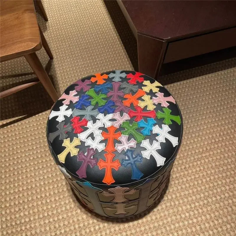 LuxeStitch-nahkainen jakkara