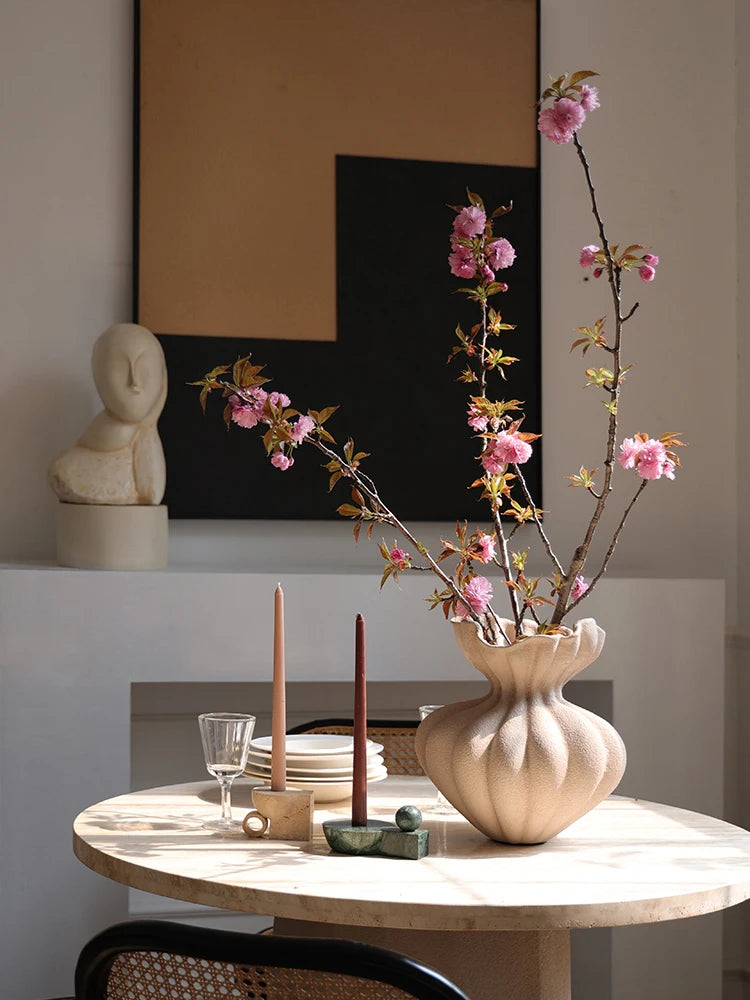 SkandiShop Milan Marmorinen kynttilänjalka