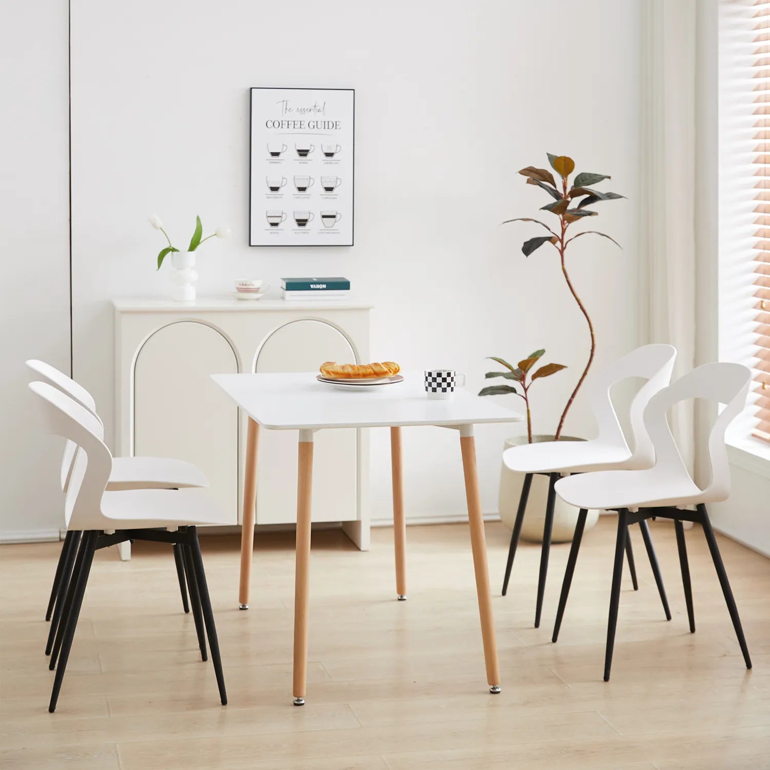 SkandiShop 6 Scandinavia-ruokatuolin setti