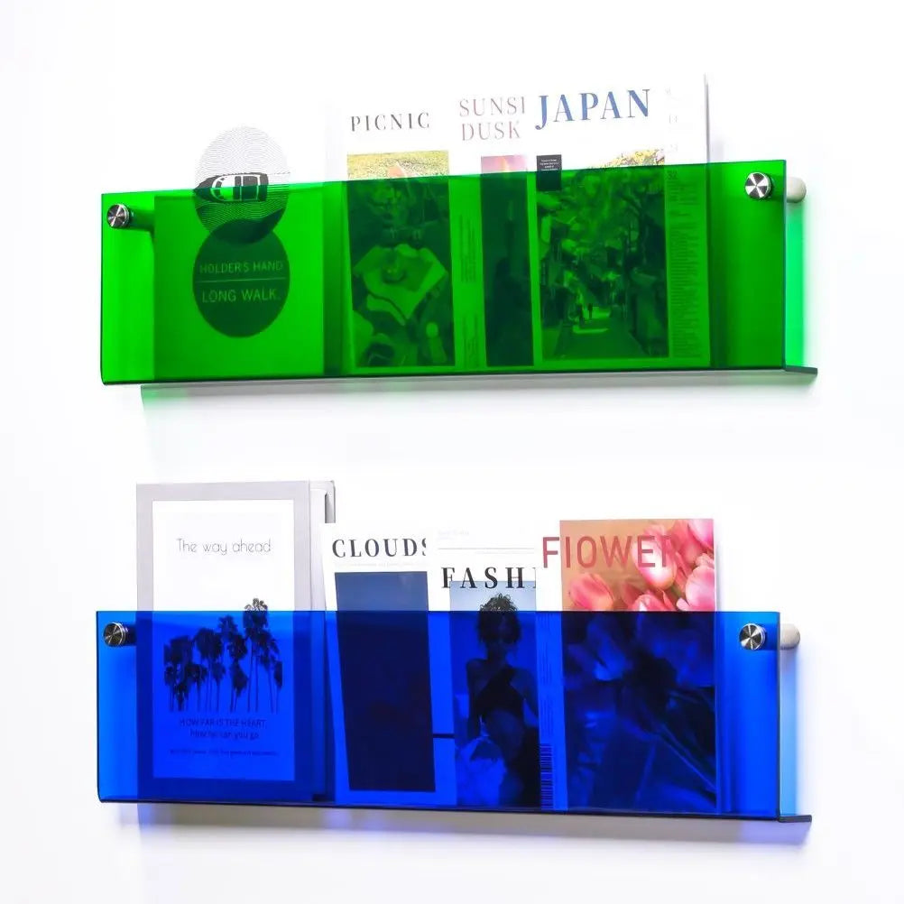 PrismGlow Acrylic Wall Mount Literature Organizer