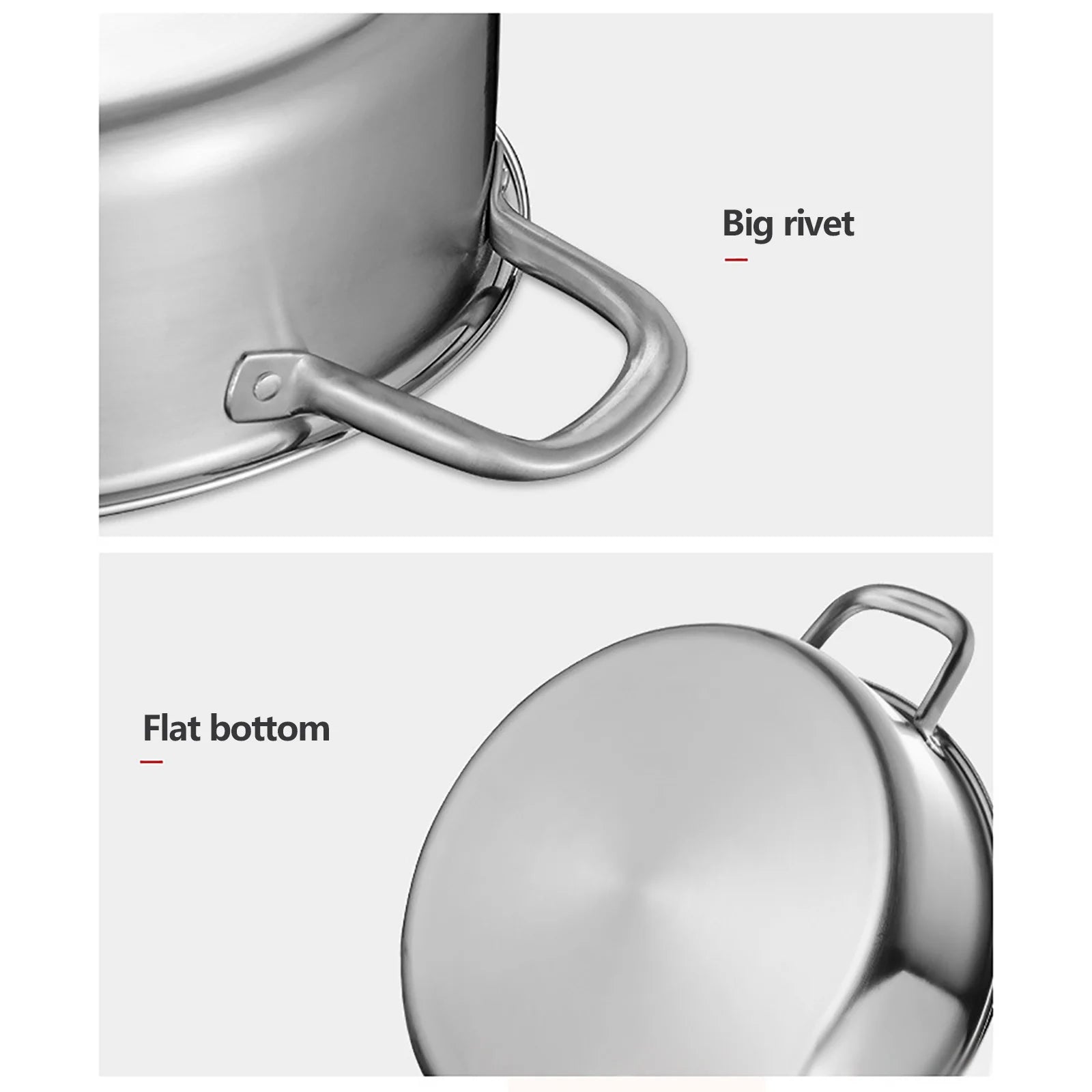 DualFlavors 304 ruostumattomasta teräksestä valmistettu Shabu Shabu -kuumennuspata