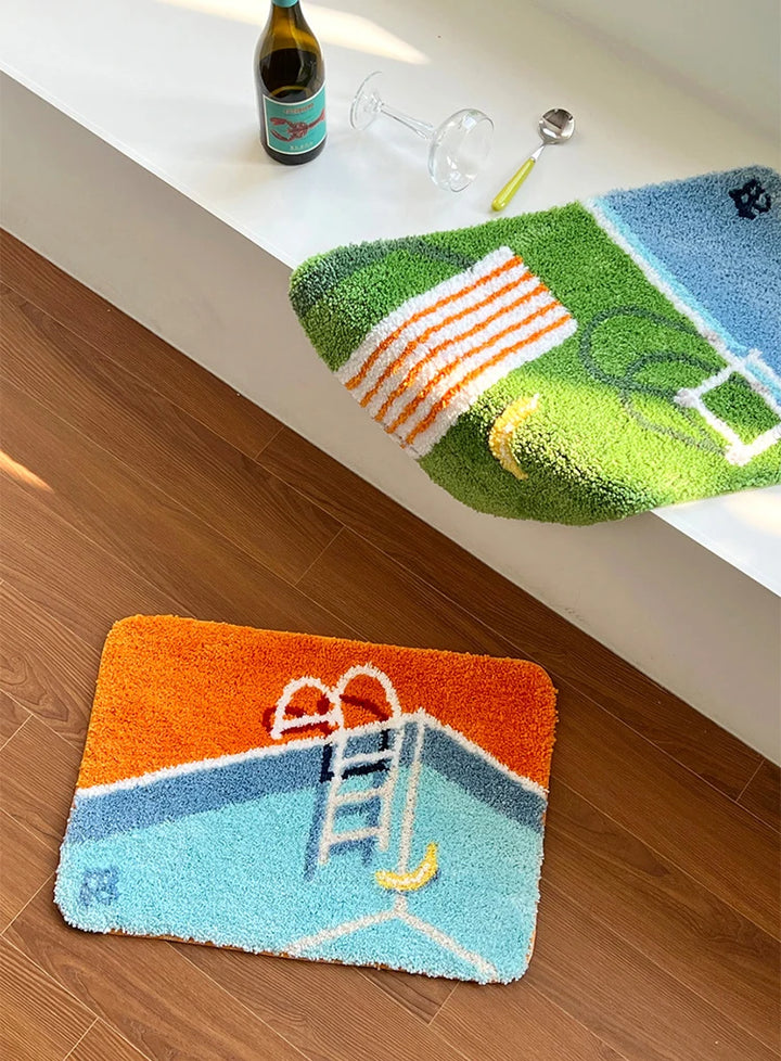 Whimsy Welcome Fluffy Tufted -ovimatto - Liukumaton