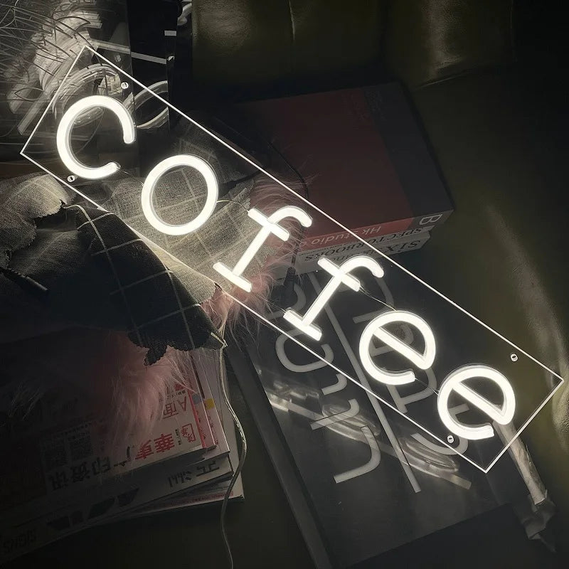 BrewBrightin räätälöity kahvineonkyltti