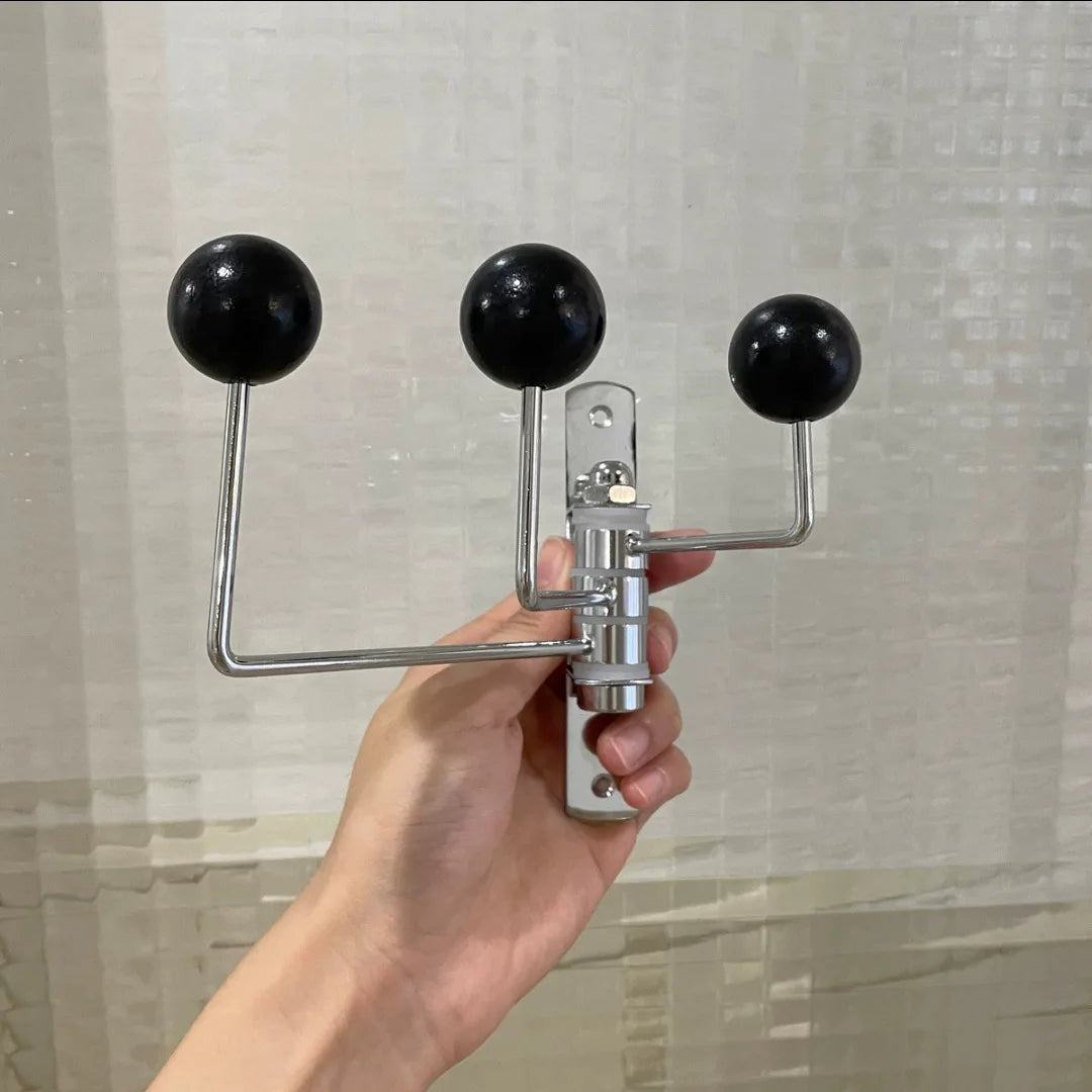 Vintage-korealainen takikoukkukoriste – monitoiminen massiivipuusta ja raudasta