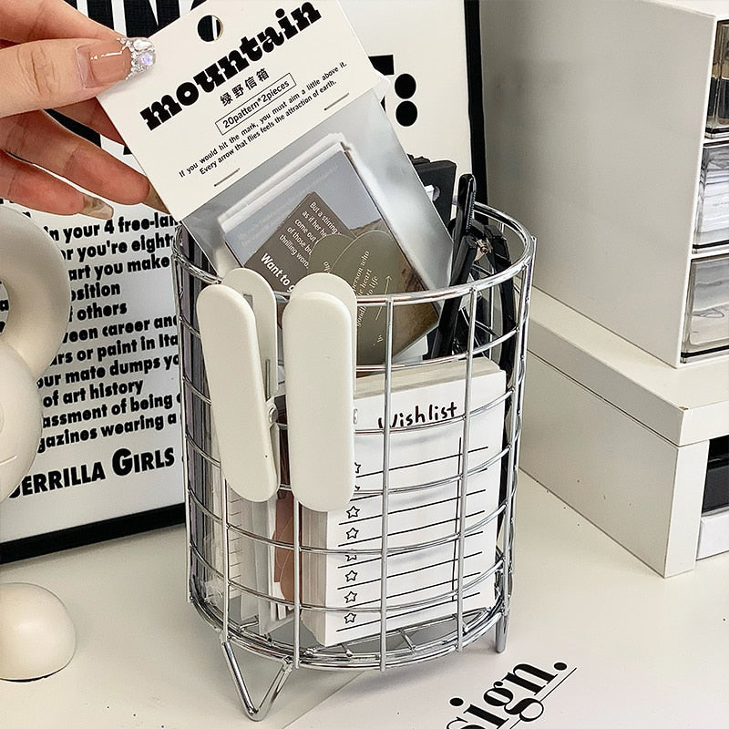 Creative Storage Basket Desktop Storage Baskets with Hollow Out