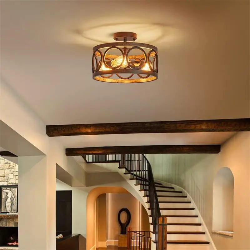 Ironwood Rustic Circular Chandelier