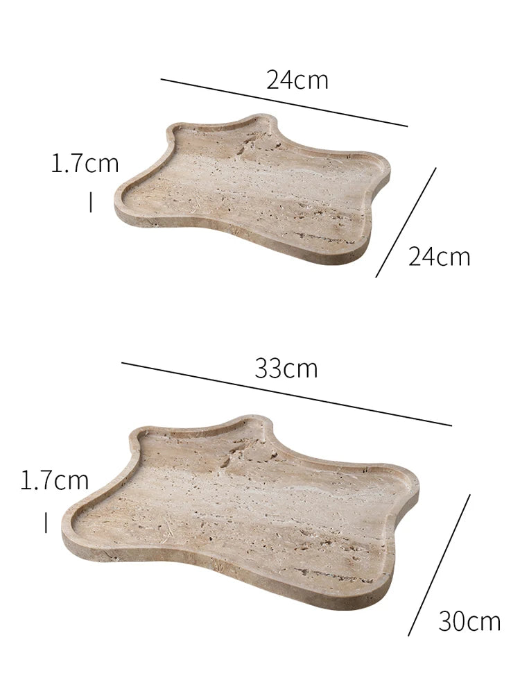 SkandiShop Vintage travertiinikivitarjotin,