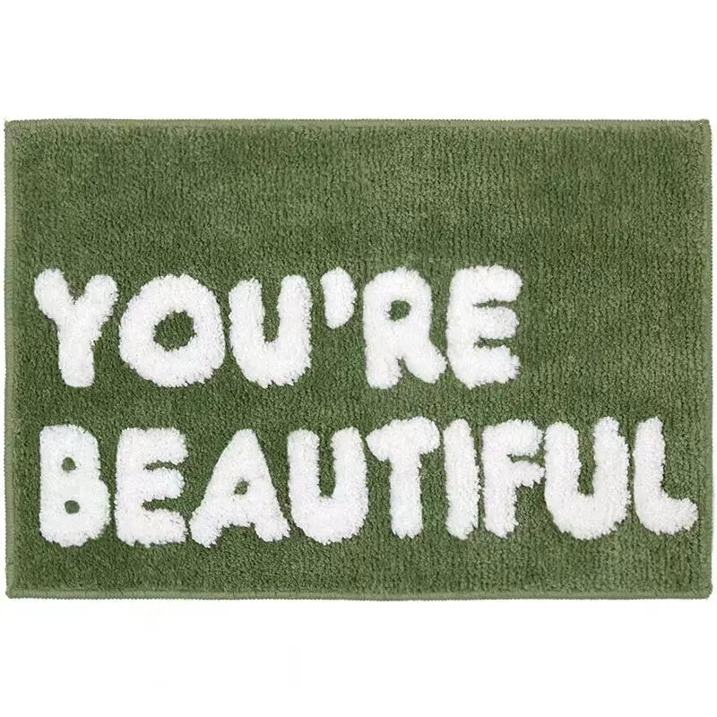 YOU'RE BEAUTIFUL Plush Floor Rug
