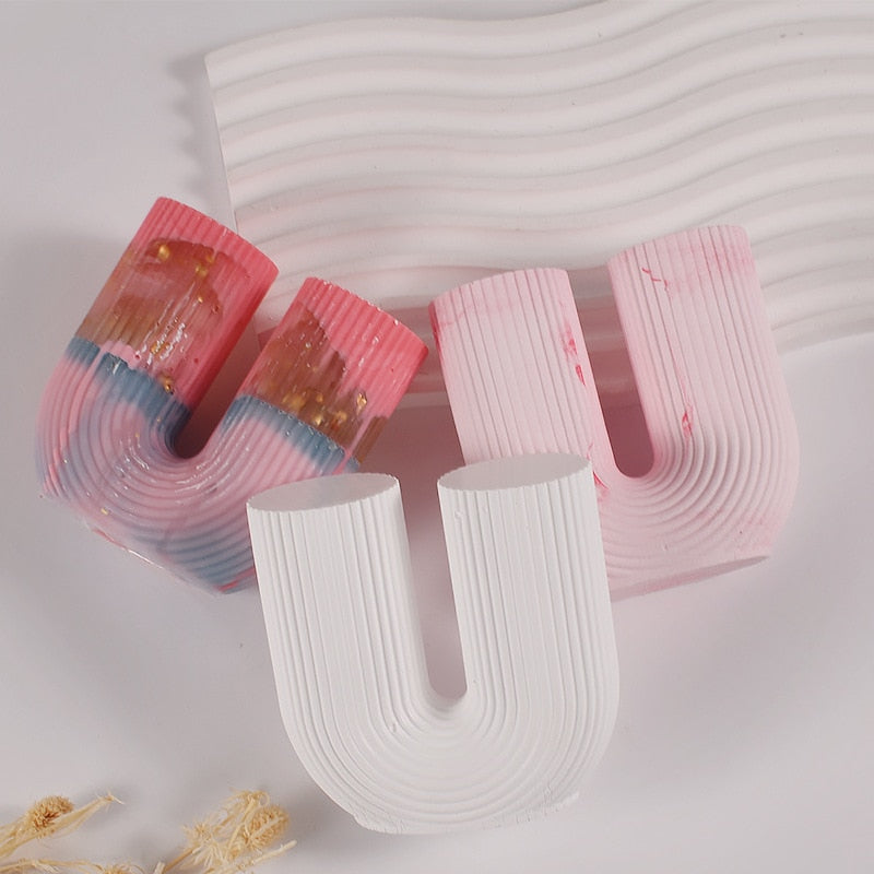 SkandiShop U-muotoinen kynttilän silikonimuotti