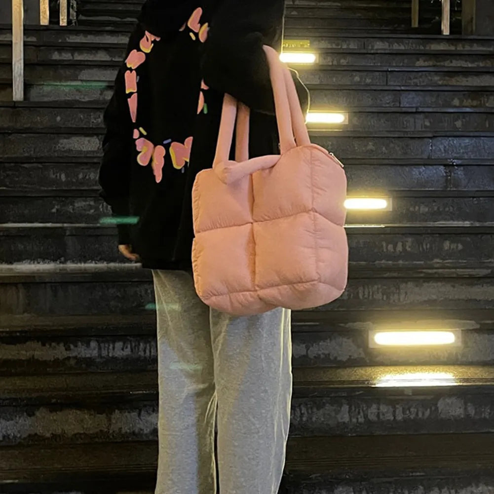 SkandiShop Winter Designer Puffy Shoulder Bag