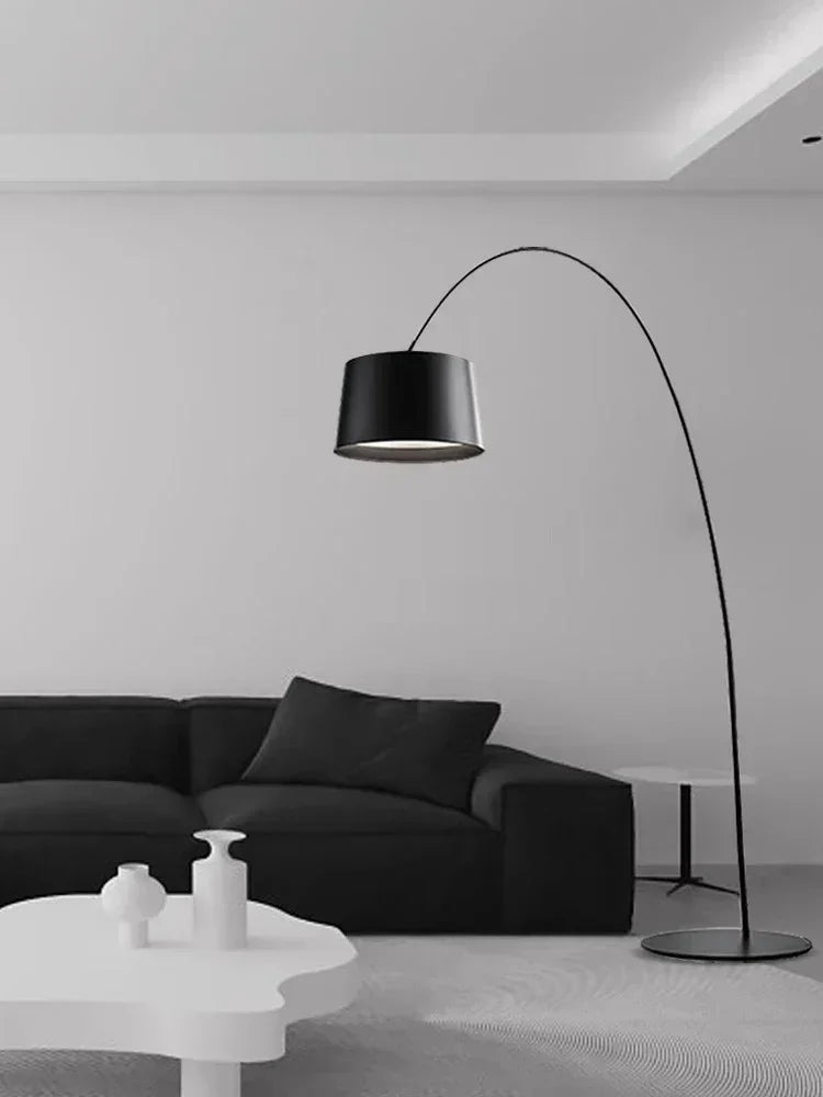 Nordic Arc Minimalist LED Floor Lamp - Modern Curved Standing Light