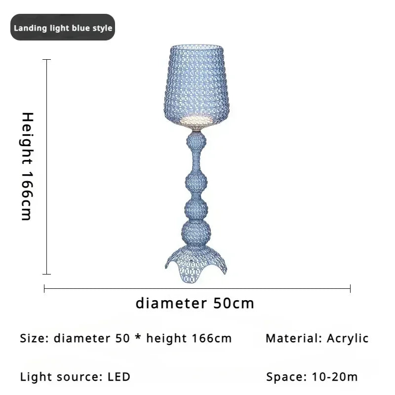 VetroGlow Goblet Floor Lamp – Italian Designer LED Light