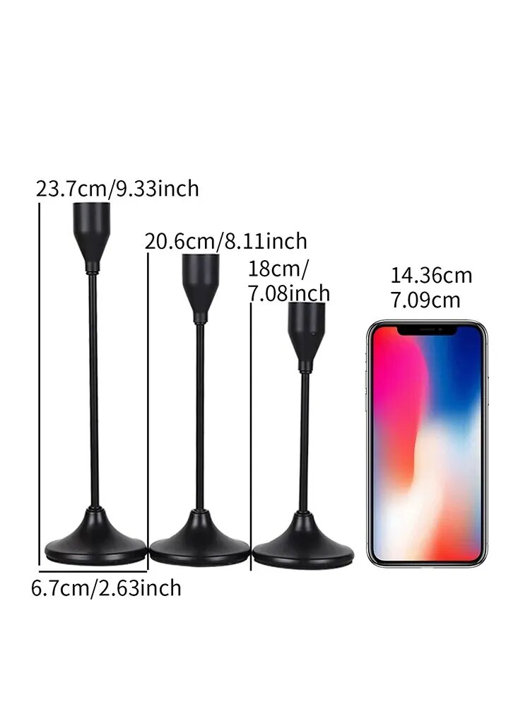 SkandiShop-setti eurooppalaistyylisille metallisille kynttilänjaloille