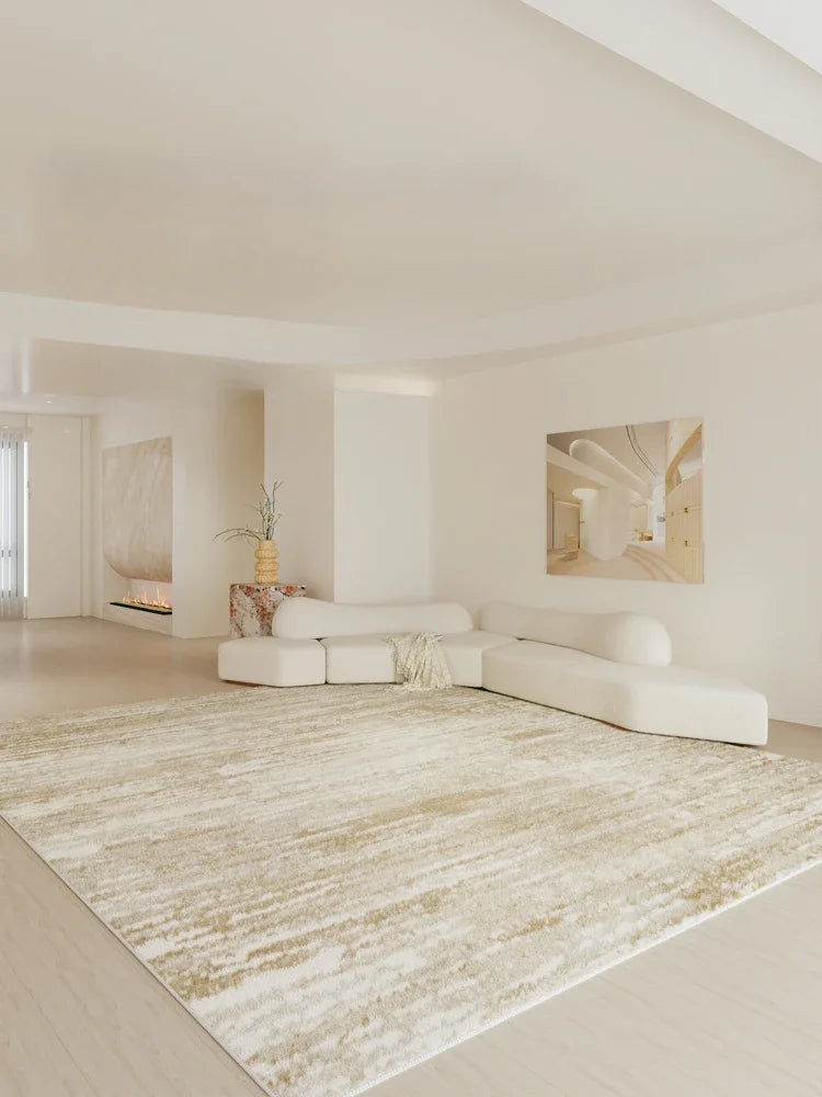 GoldenAura abstrakti raidallinen matto