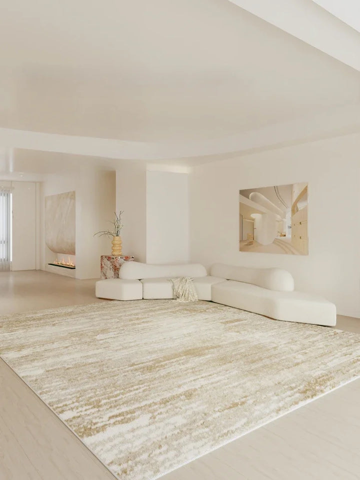 GoldenAura abstrakti raidallinen matto