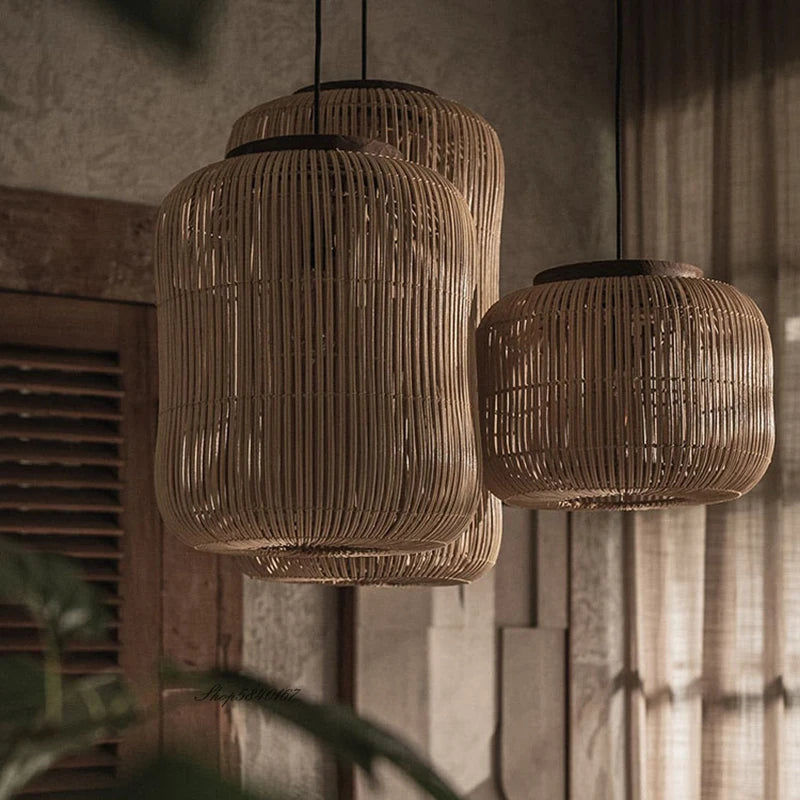 RetroBamboo Rattan Chandelier