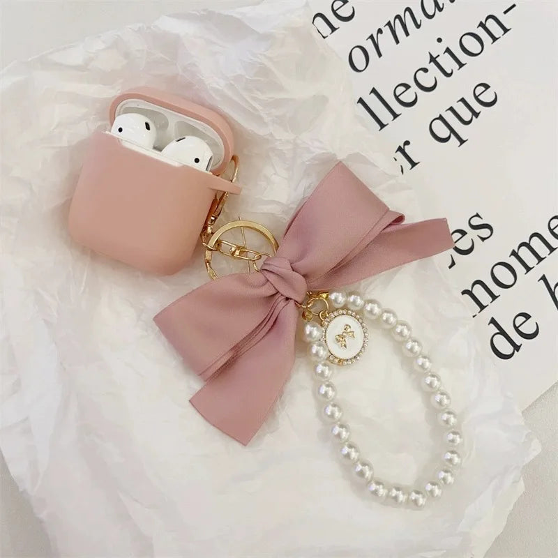 Helmi rusettikoristeinen avaimenperä