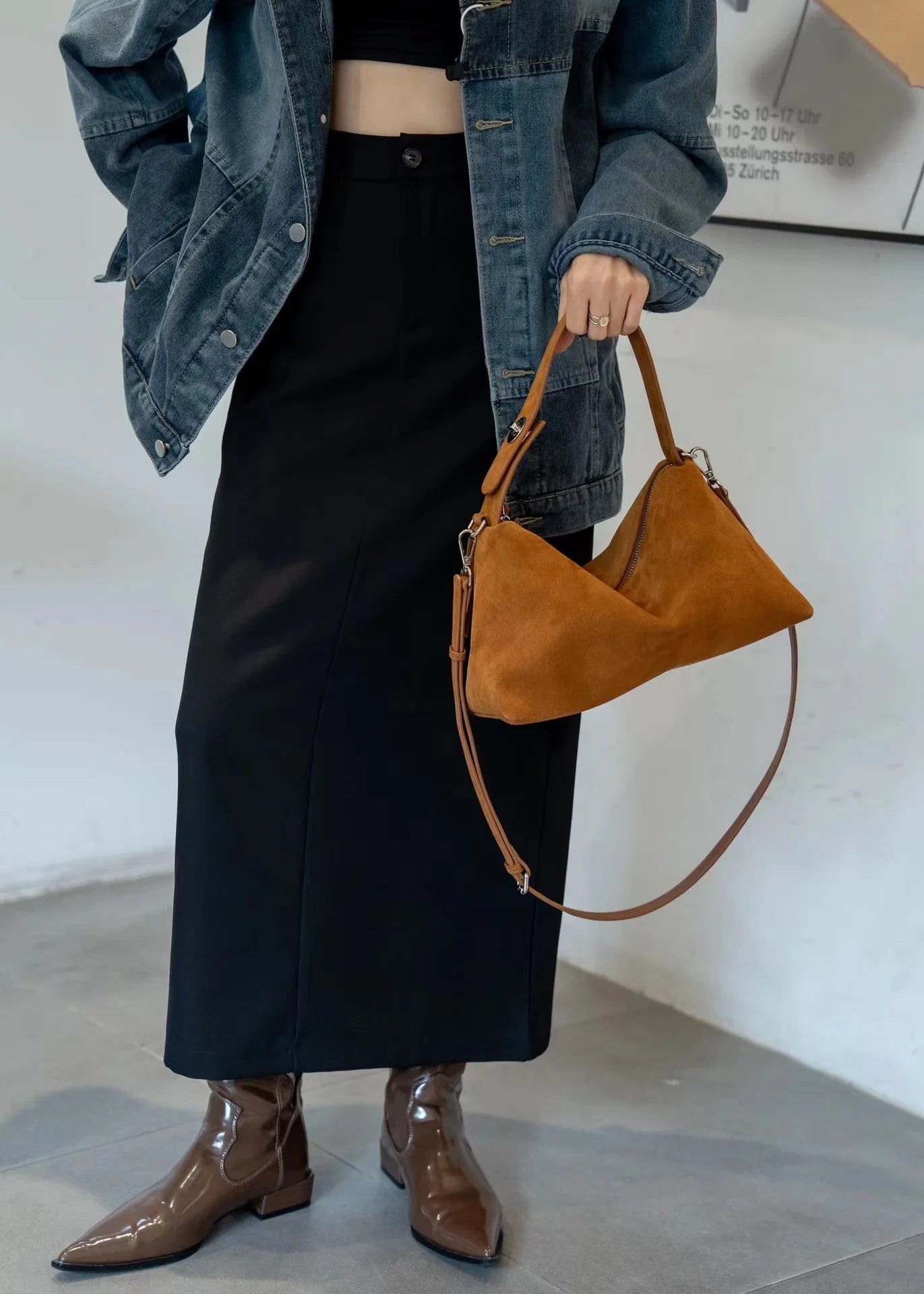 Autumn Winter Big Boston Tote Handbag