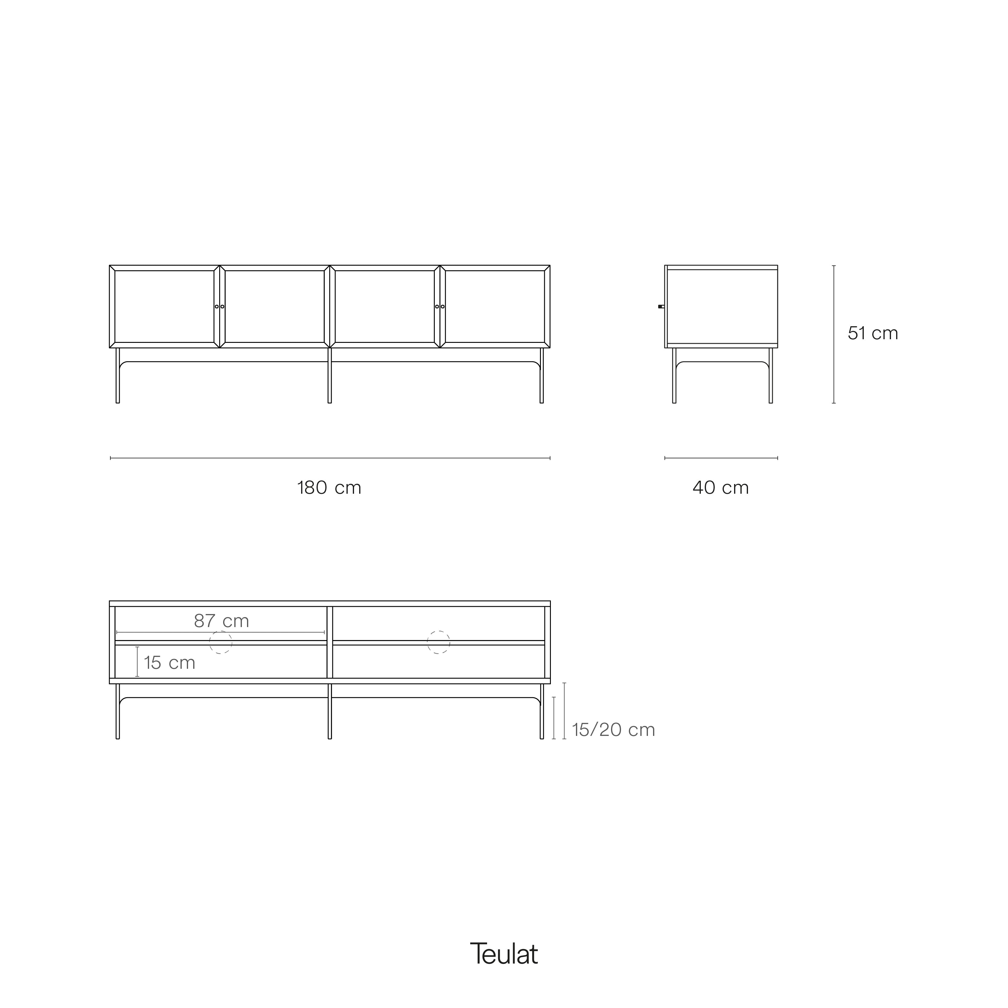 Tv-taso Blur 4D 180 cm tammi
