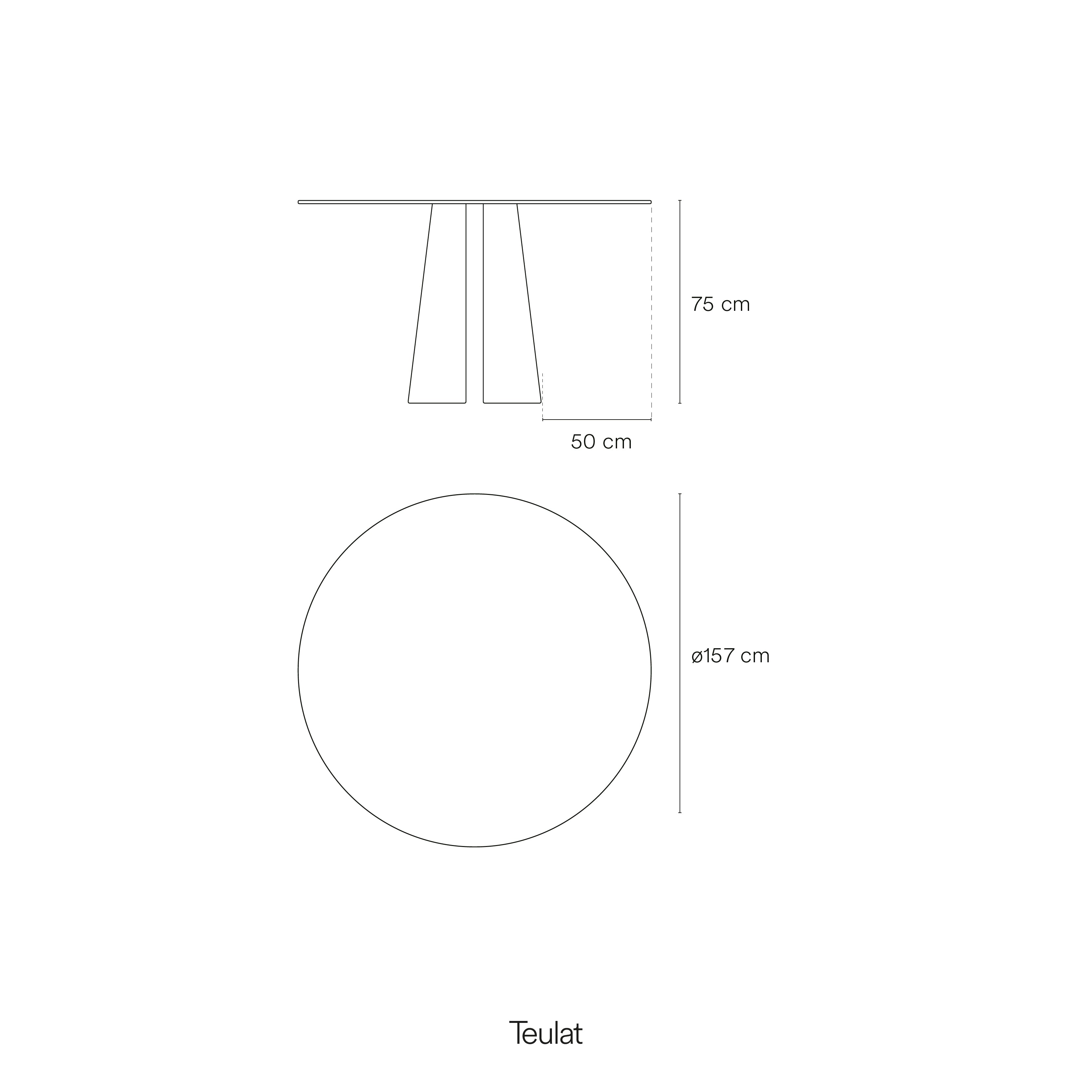 Round Table Cep 157Cm Black