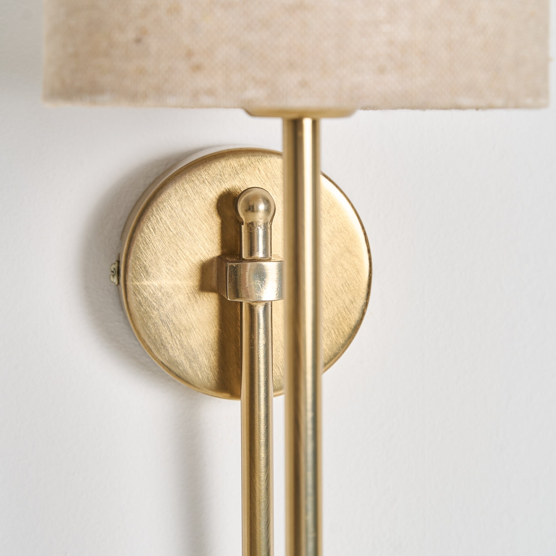 Marsac Art Deco Wall Lamp - Gold & Beige Textile Shade