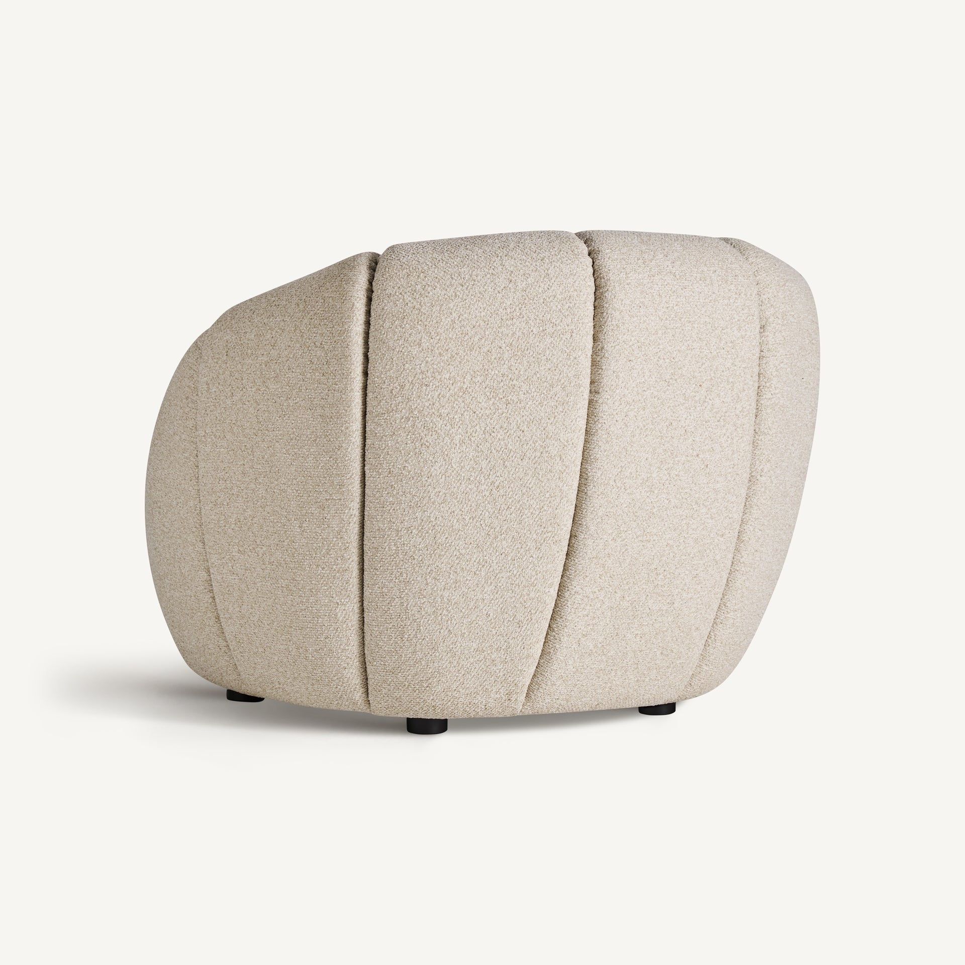 Lajoux Beige kaareva nojatuoli - Ensiluokkainen verhoiltu lepotuoli