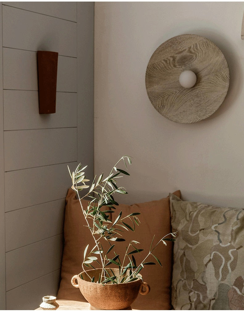 SkandiShopin sisätilojen retro japanilaistyylinen pyöreä seinävalaisin